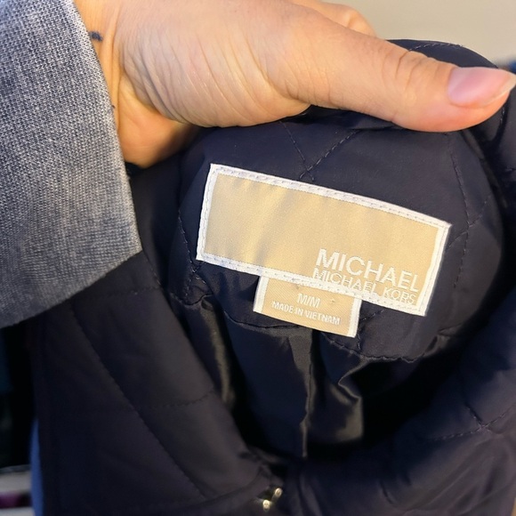 Michael Michael Kors Navy Blue Quilted Toggle Jacket - Picture 3 of 6